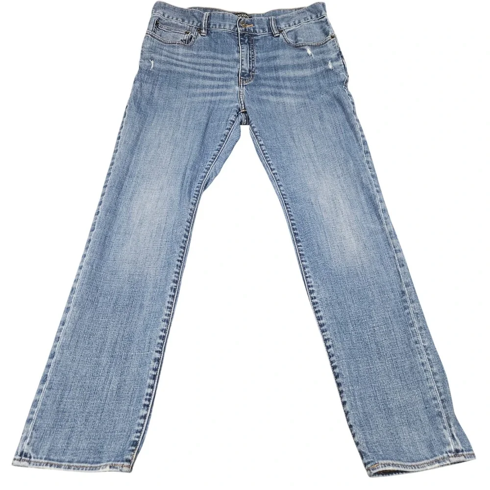 JCrew Mercantile‎ Flex Jeans 34x32 Slim Fit Light Wash Denim Stretch Casual